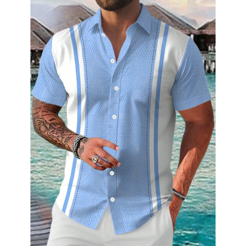 Men's Shirt 3D Printing Stitching Cartoon
