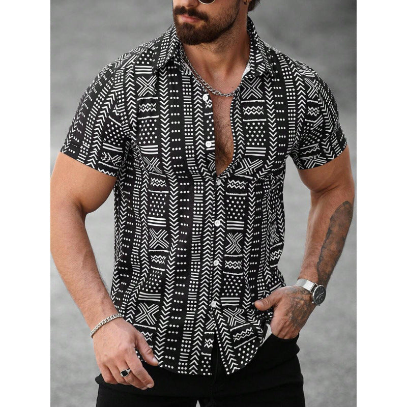 Men's Shirt 3D Printing Stitching Cartoon
